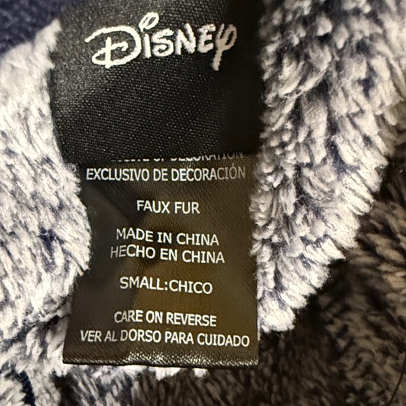 Disney Women’s Mickey Mouse Hooded One Piece Fleece Pajama in gray and blue - Picture 2 of 8